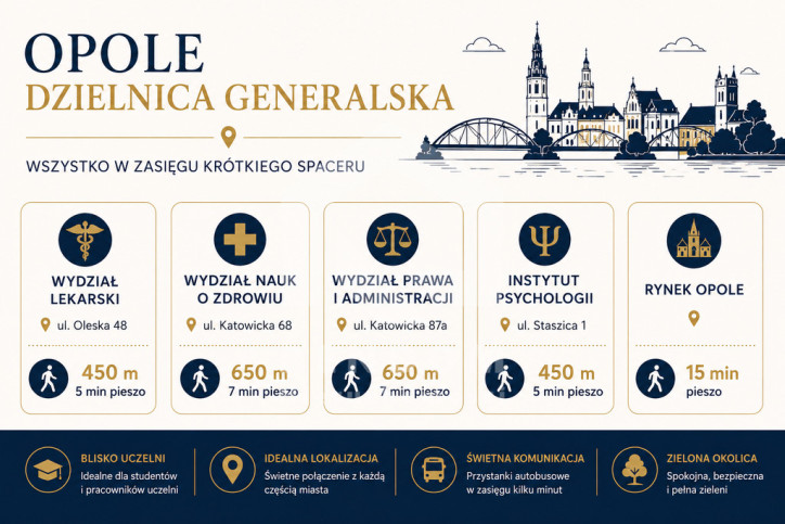 Mieszkanie Wynajem Opole Centrum gen. Władysława Sikorskiego 12